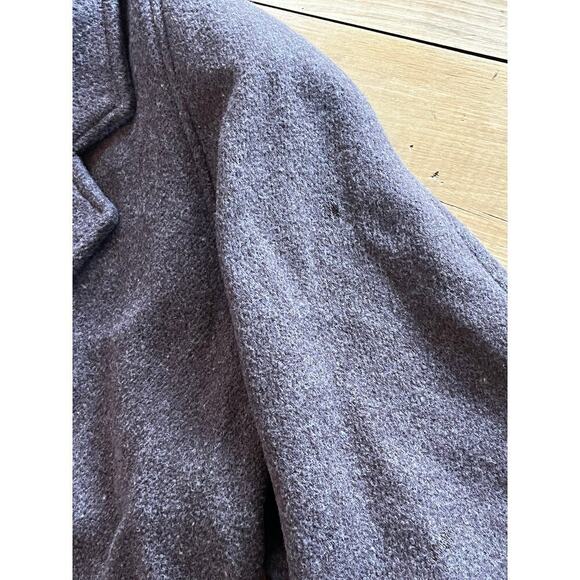 Vintage Maggie Lawrence Wool Long Jacket w/ Scarf. Brown. 18W/20W  Button - Picture 8 of 12